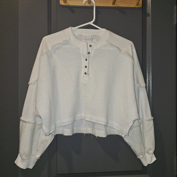 Urban Outfitters Tops - Urban Outfitters Cream Sweatshirt
